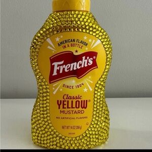 French's Yellow Mustard Bottle with Rhinestones
